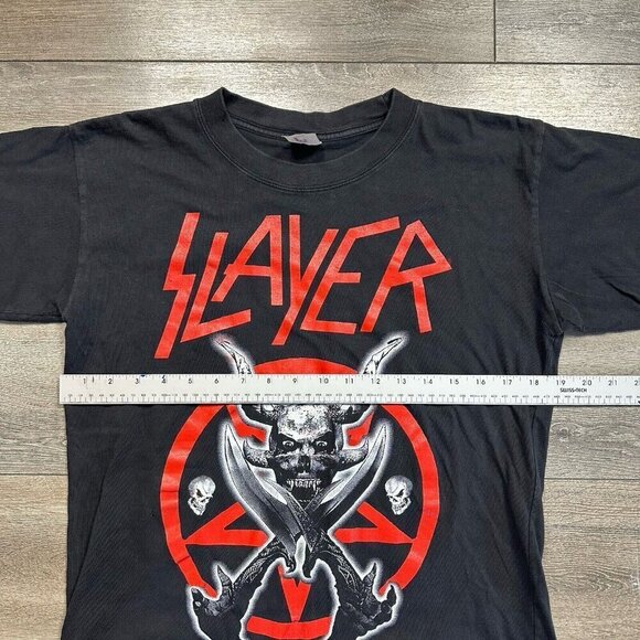 Y2K SLAYER T Shirt M Tour 2007 Winter Tour T Shirt Black - Picture 5 of 6